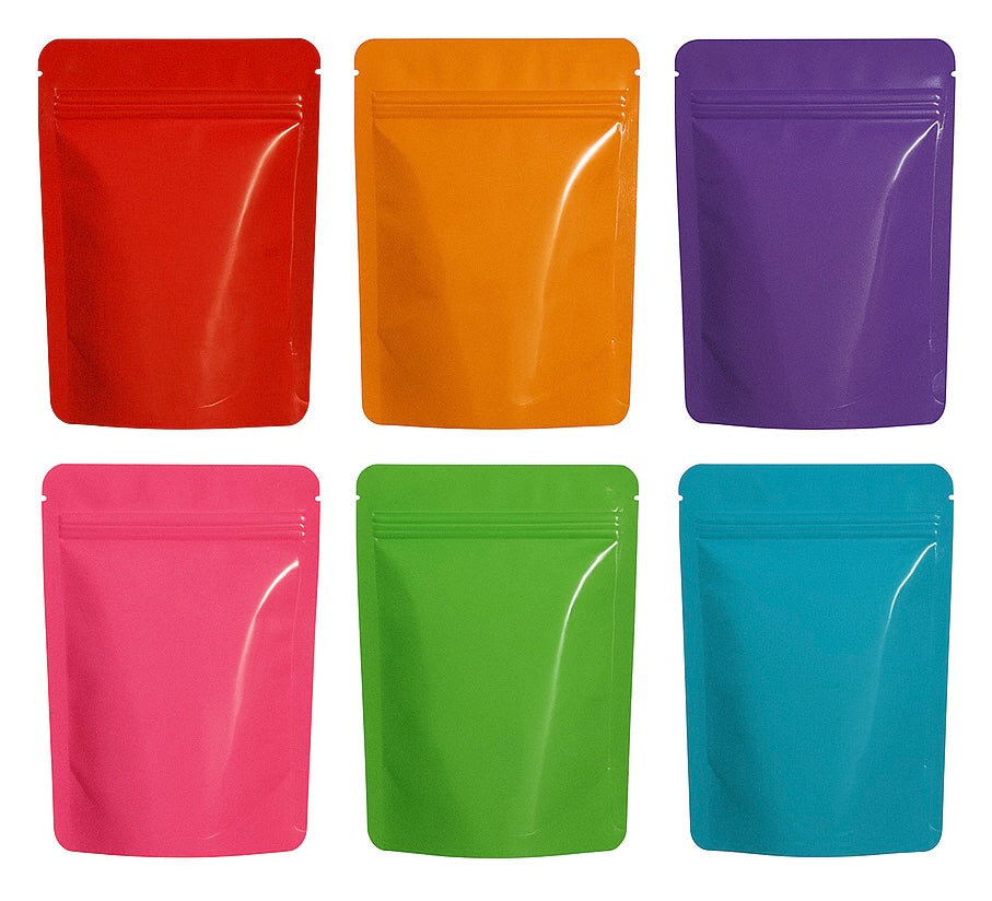 3.5G Colour Mylar Bags - Standard Zipper - DC Packaging Custom Cannabis Packaging
