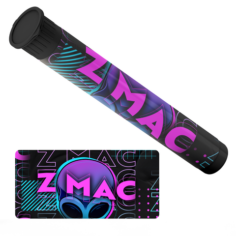 Z Mac Pre Roll Tubes - Pre Labelled - DC Packaging Custom Cannabis Packaging