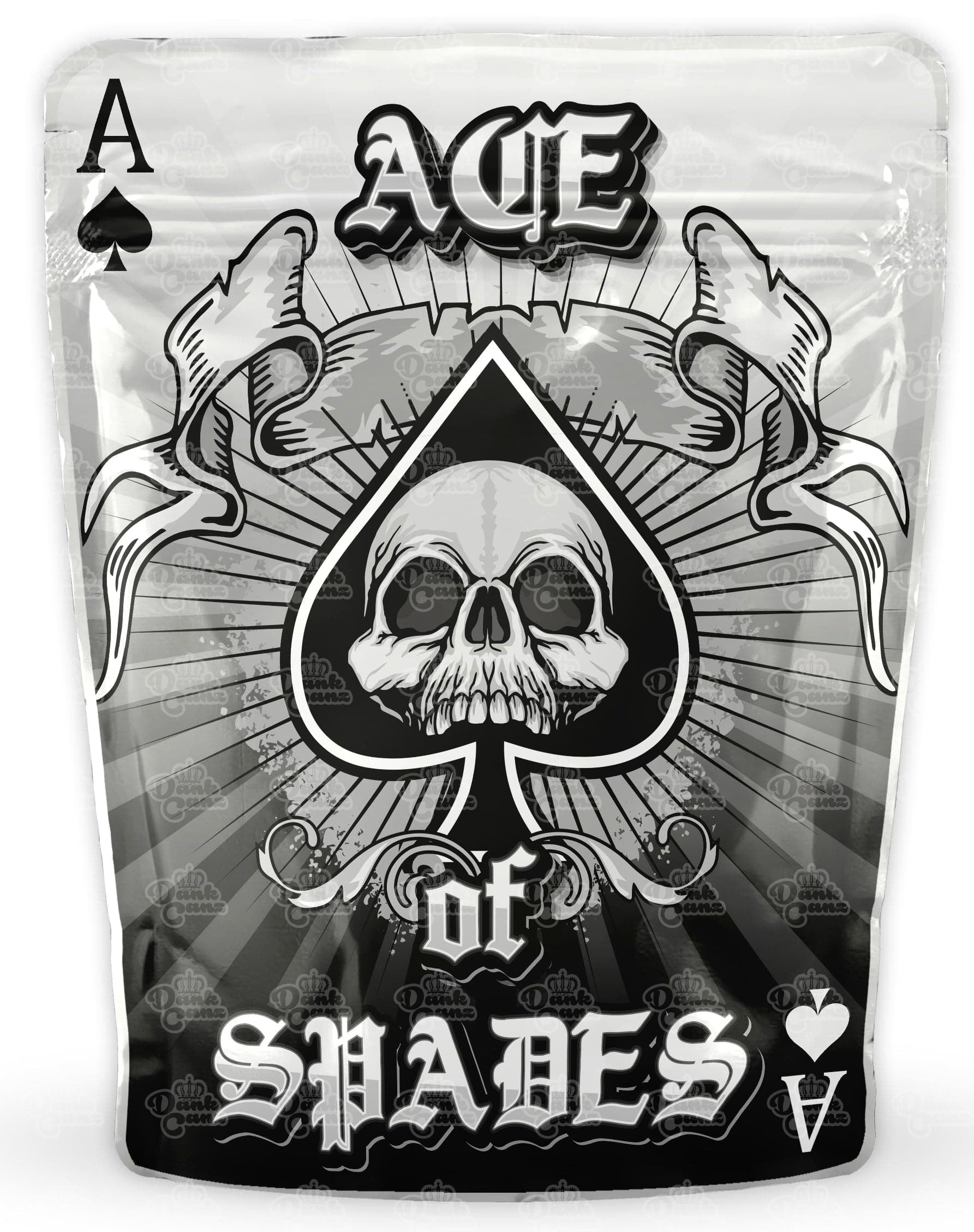 Ace of Spades Mylar Bags | cali packz | Empty Packaging Size