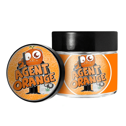 Agent Orange 3,5 g/60 ml Glasgefäße – vorbeschriftet 