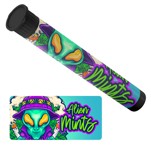 Alien Mints Pre Roll Tubes - Pre Labelled