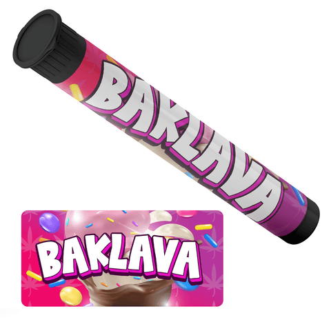 Baklava Pre Roll Tubes - Pre Labelled