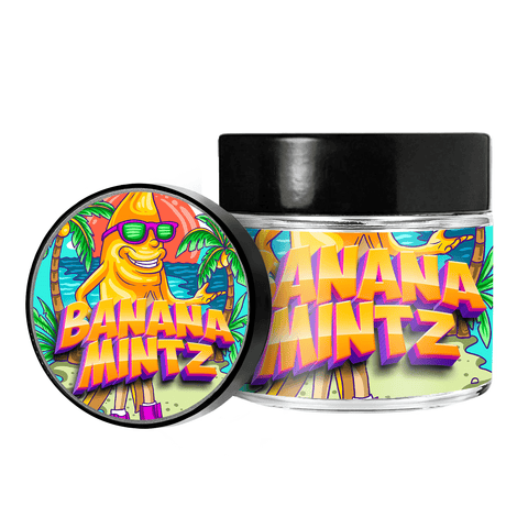 Banana Mintz 3.5g/60ml Glass Jars - Pre Labelled