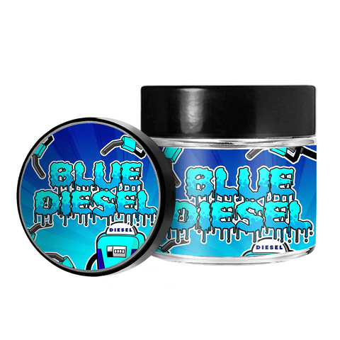 Blue Diesel 3,5 g/60 ml Glasgefäße – vorbeschriftet 