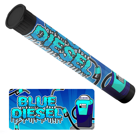 Blue Diesel Pre Roll Tubes - Pre Labelled