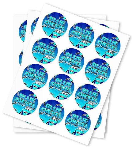 Blue Diesel Strain Stickers