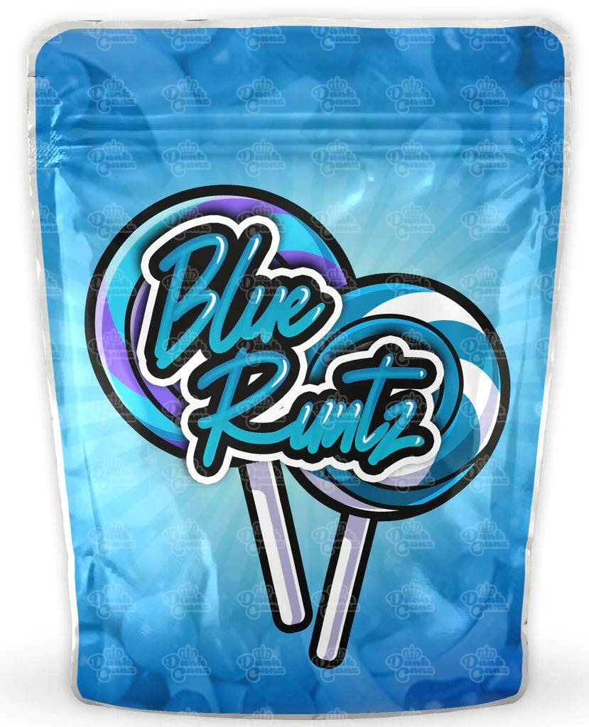 Blue Raspberry Runtz Blue Runtz Mylar Bags | Cali Packs | Empty Packaging Size