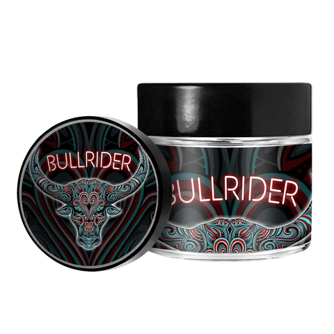 Bullrider 3.5g/60ml Glass Jars - Pre Labelled