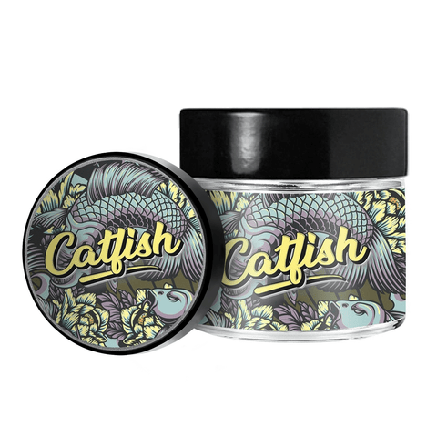 Catfish 3.5g/60ml Glass Jars - Pre Labelled
