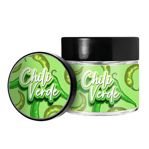 Chili Verde 3,5 g/60 ml Glasgefäße – vorbeschriftet 
