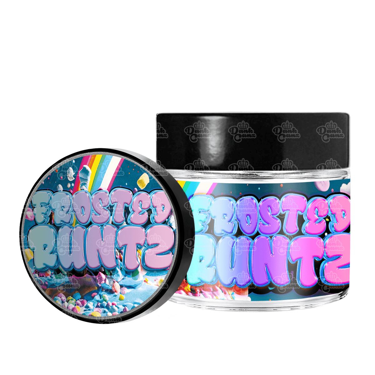 Frosted Runtz Frosted Runtz 3.5g Glass Jars | 60ml Jars | Novelty Jars – DC Packaging