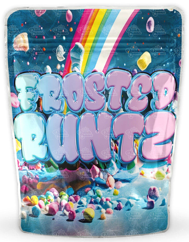 California Clear Raspberry Runtz Frosted Runtz Mylar Bags | Cali Packs | Empty Packaging Size
