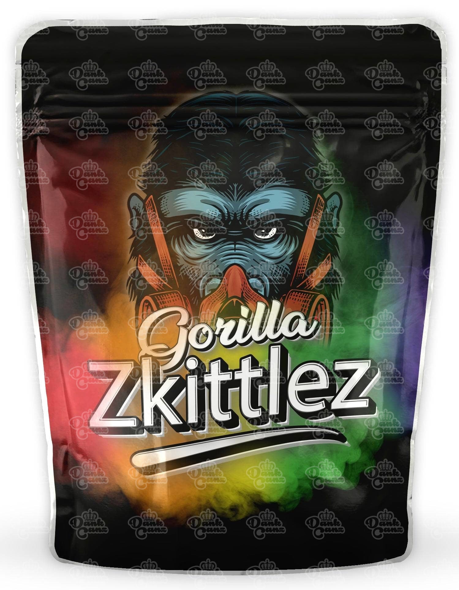 kikilalalala Gorilla Zkittlez Mylar Bags | cali packz | Empty Packaging Size
