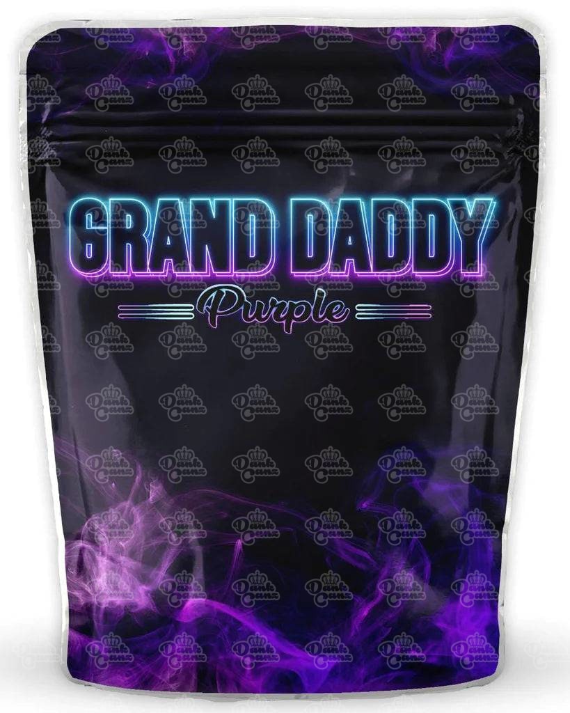 Grand Daddy Purple Mylar Bags | cali packz | Empty Packaging Size