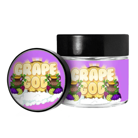 Grape God 3.5g/60ml Glass Jars - Pre Labelled