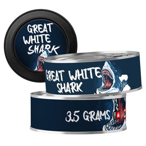 Great White Shark 3.5g Self Seal Tins
