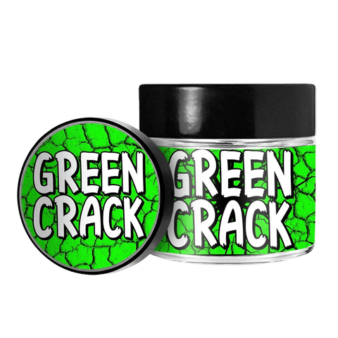 Green Crack 3.5g/60ml Glass Jars - Pre Labelled