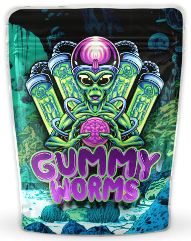 Gummy Worms Mylar Bags