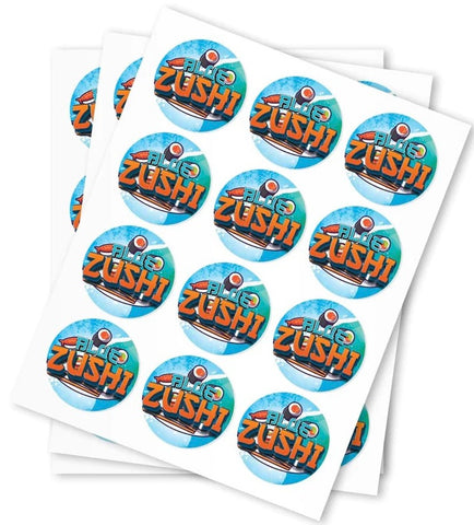 Blue Zushi Strain Stickers - DC Packaging Custom Cannabis Packaging