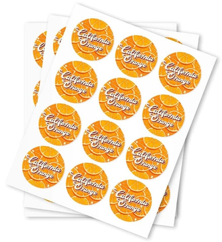 California Orange Strain Stickers - DC Packaging Custom Cannabis Packaging