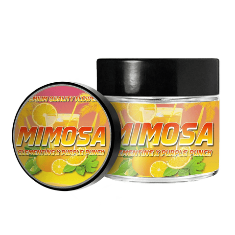 Mimosa 3.5g/60ml Glass Jars - Pre Labelled