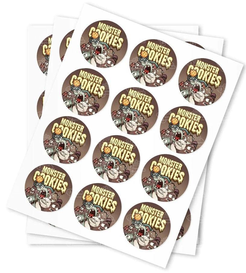 Monster Cookies Strain Stickers | Strain Labels | CBD Labels