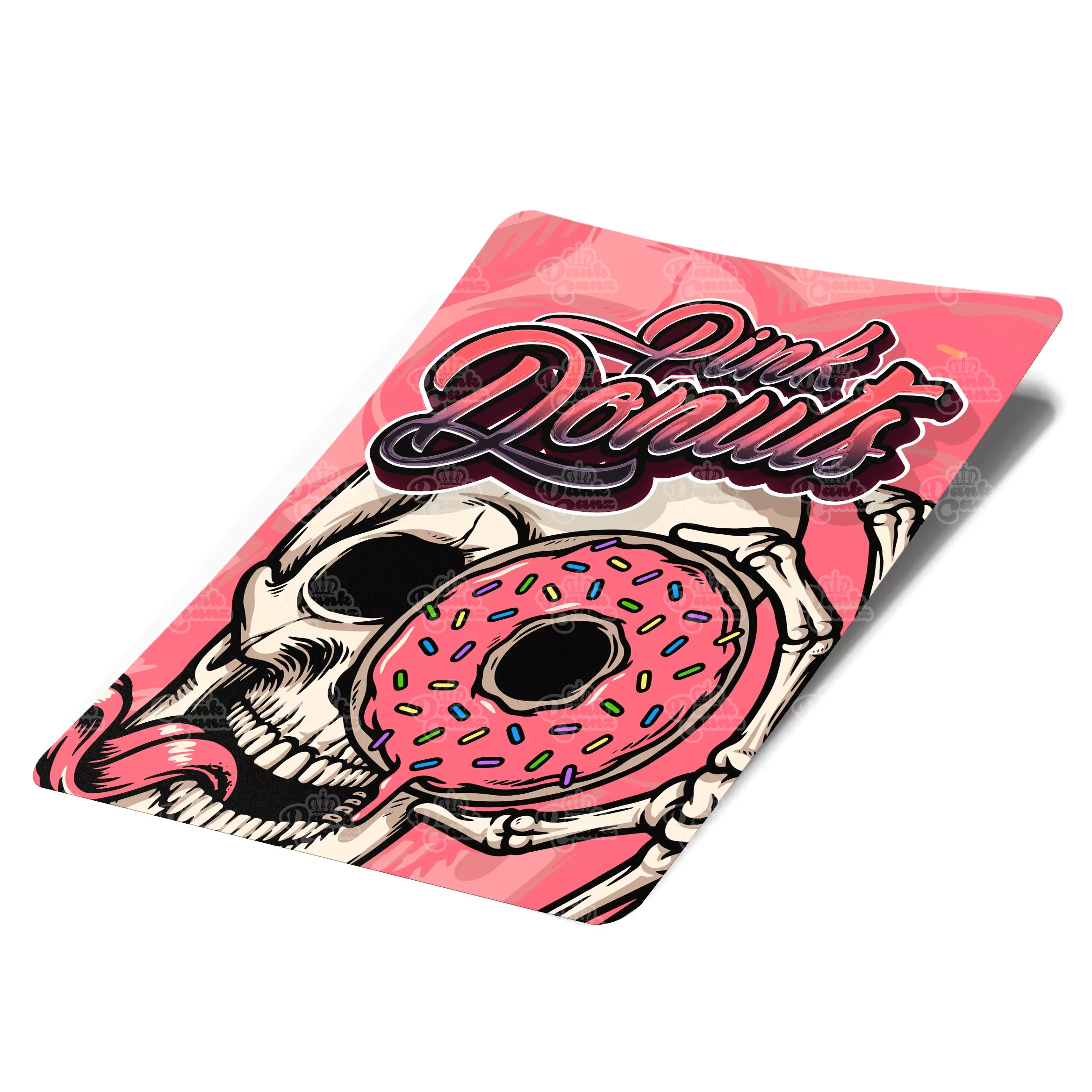 Pink Donuts Mylar Bag Labels - Labels only - DC Packaging Custom Cannabis Packaging