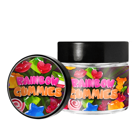 Rainbow Gummies 3.5g/60ml Glass Jars - Pre Labelled