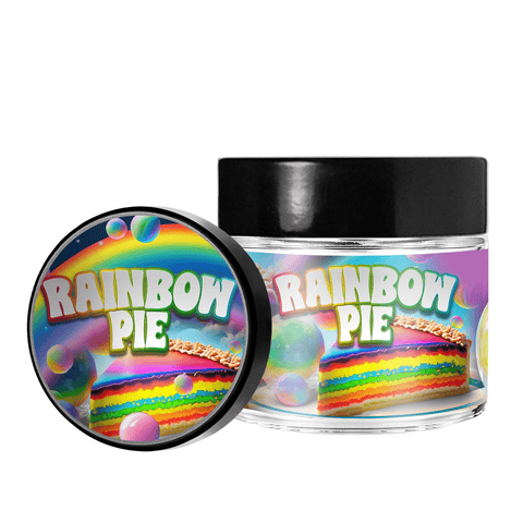 Rainbow Pie 3.5g/60ml Glass Jars - Pre Labelled - Empty