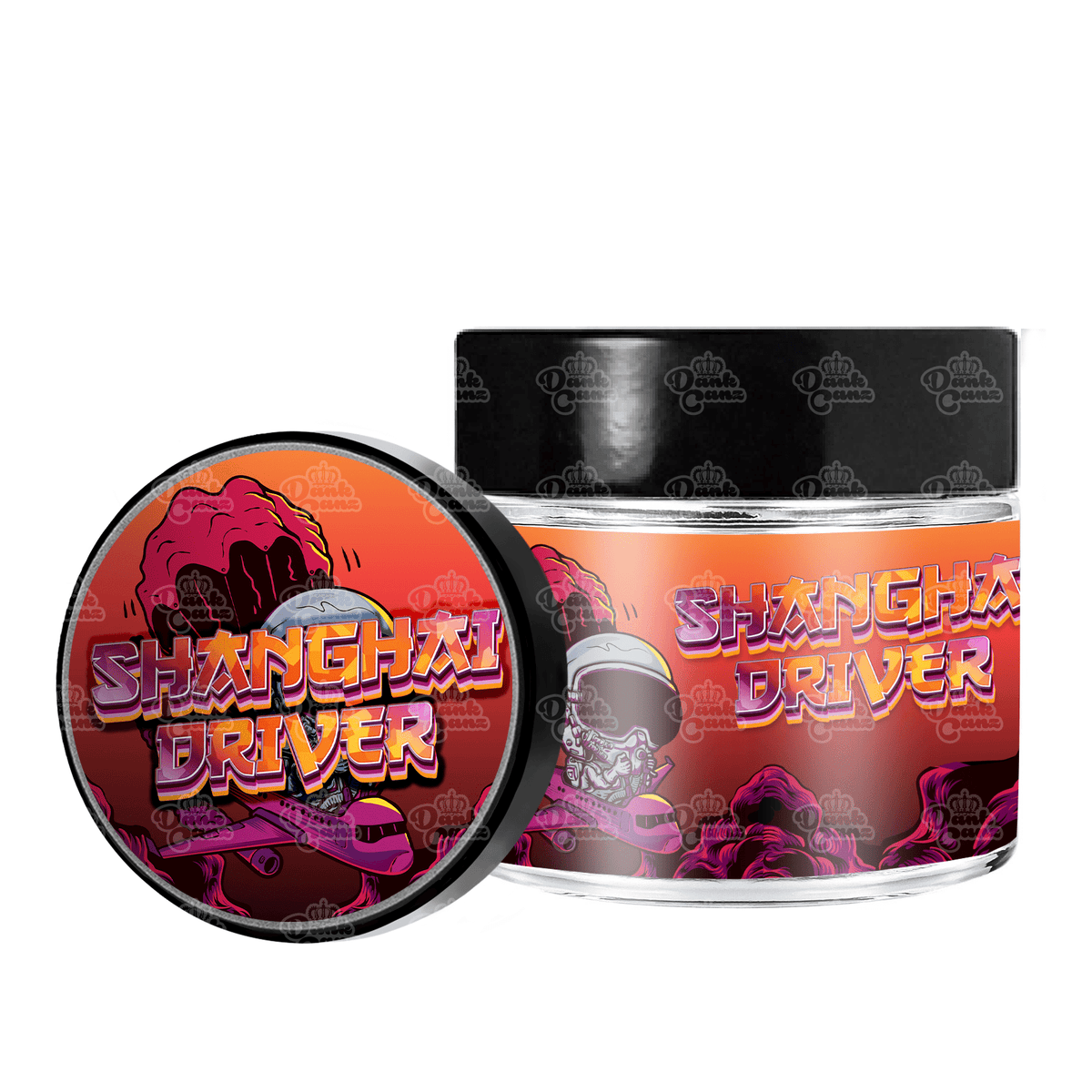 Shanghai Driver 3.5g Glass Jars | 60ml Jars | Novelty Jars | Empty Jars