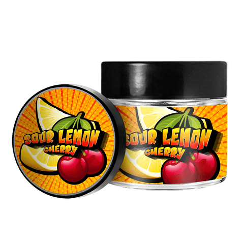 Sour Lemon Cherry 3.5g/60ml Glass Jars - Pre Labelled