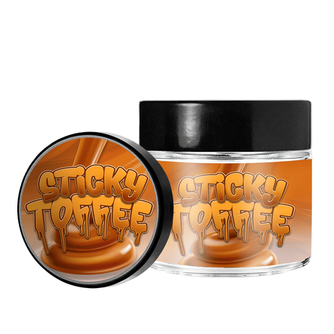 Sticky Toffee 3.5g/60ml Glass Jars - Pre Labelled - Empty