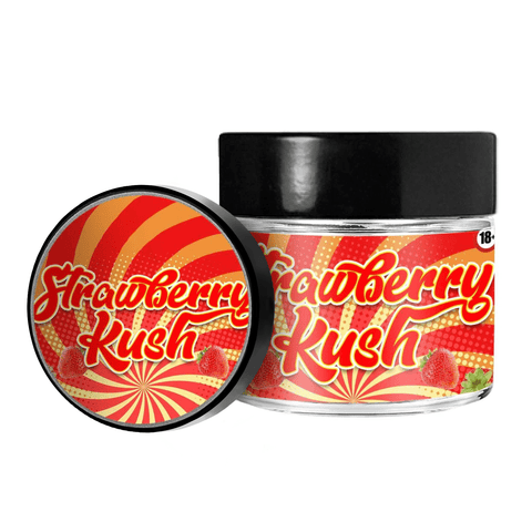 Strawberry Kush 3.5g/60ml Glass Jars - Pre Labelled