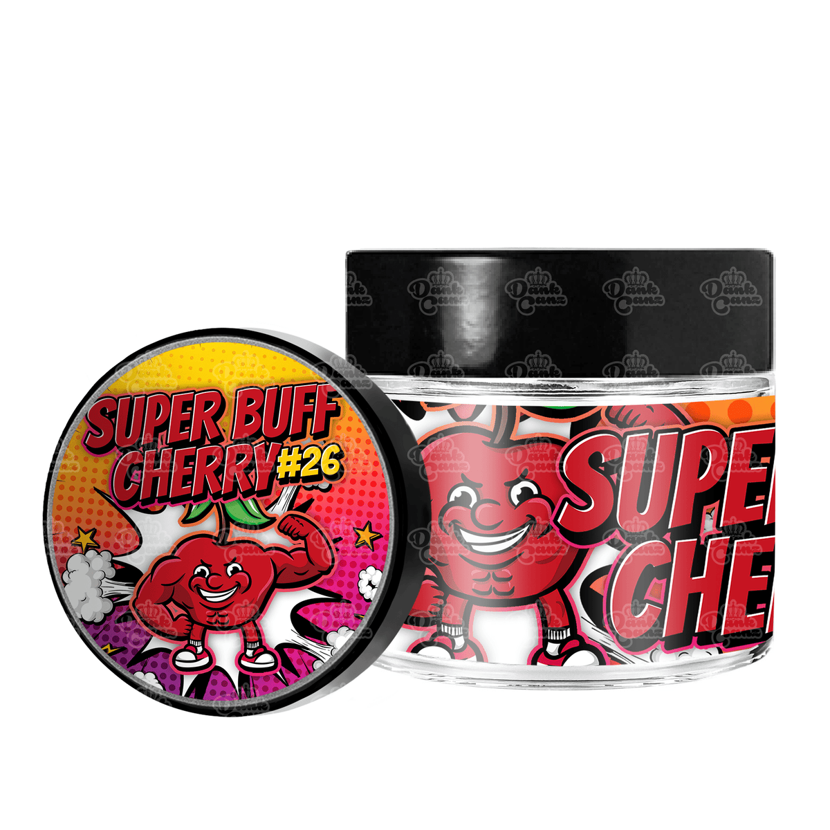 Super Buff Cherry 26 3.5g Glass Jars | 60ml Jars | Novelty Jars