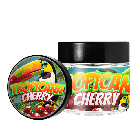 Tropicana Cherry 3.5g/60ml Glass Jars - Pre Labelled - Empty