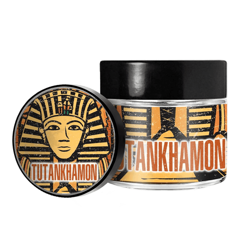 Tutankhamon 3.5g/60ml Glass Jars - Pre Labelled
