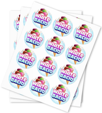 White Bacio Strain Stickers