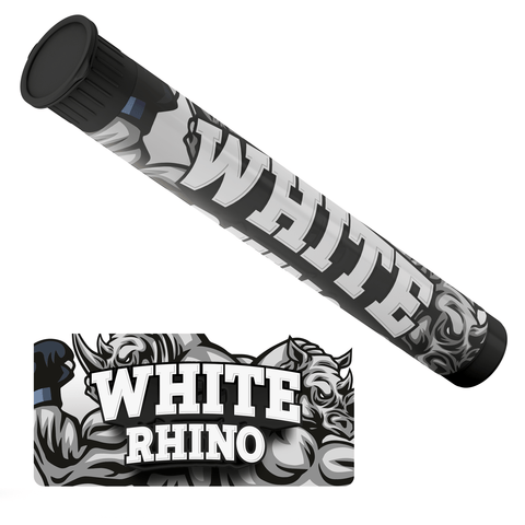 White Rhino Pre Roll Tubes - Pre Labelled