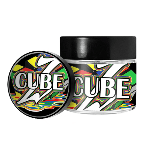 Z Cube 3,5 g/60 ml Glasgefäße – vorbeschriftet 