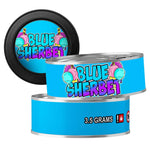 Blue Sherbet 3.5g Self Seal Tins - DC Packaging Custom Cannabis Packaging
