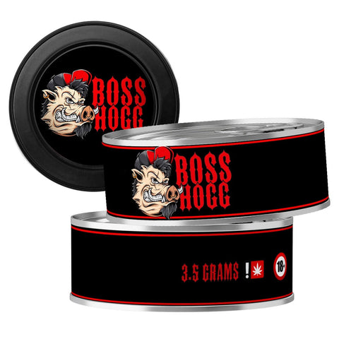 Boss Hogg 3.5g Self Seal Tins - DC Packaging Custom Cannabis Packaging