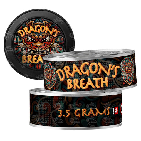 Dragons Breath 3.5g Self Seal Tins - DC Packaging Custom Cannabis Packaging