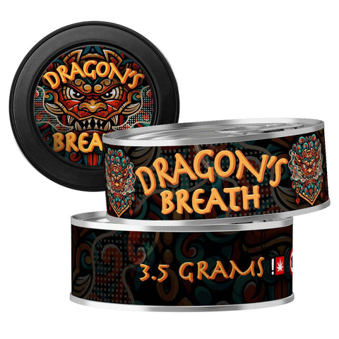 Dragons Breath 3.5g Self Seal Tins - DC Packaging Custom Cannabis Packaging