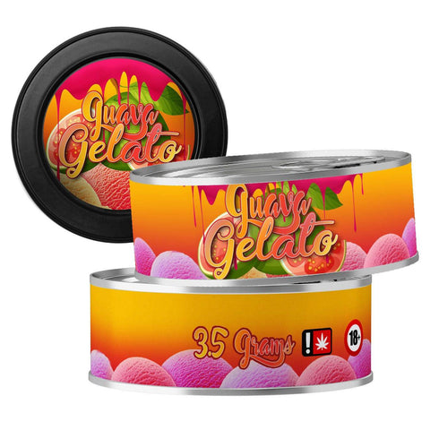 Guava Gelato 3.5g Self Seal Tins - DC Packaging Custom Cannabis Packaging