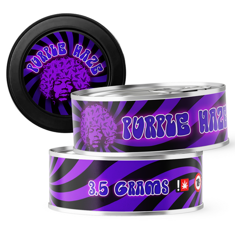 Purple Haze 3.5g Self Seal Tins - DC Packaging Custom Cannabis Packaging