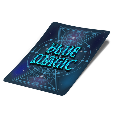 Blue Magic Mylar Bag Labels - Labels only - DC Packaging Custom Cannabis Packaging
