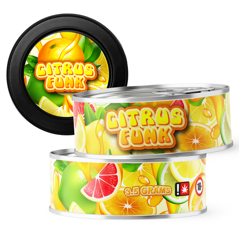 Citrus Funk 3.5g Self Seal Tins - DC Packaging Custom Cannabis Packaging