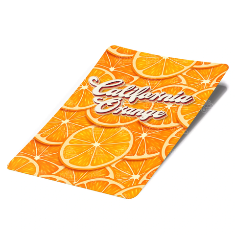California Orange Mylar-Taschenetiketten – nur Etiketten