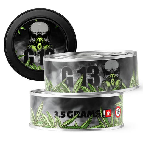 G13 3.5g Self Seal Tins - DC Packaging Custom Cannabis Packaging