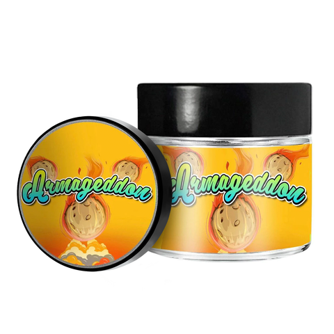 Armageddon 3.5g/60ml Glass Jars - Pre Labelled